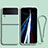 Custodia Silicone Ultra Sottile Morbida 360 Gradi Cover per Samsung Galaxy Z Flip3 5G Ciano