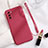 Custodia Silicone Ultra Sottile Morbida 360 Gradi Cover S01 per Oppo A55S 5G Rosso