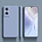 Custodia Silicone Ultra Sottile Morbida 360 Gradi Cover S01 per Oppo Reno7 Lite 5G Grigio Lavanda