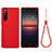 Custodia Silicone Ultra Sottile Morbida 360 Gradi Cover S01 per Sony Xperia 10 III Rosso