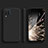 Custodia Silicone Ultra Sottile Morbida 360 Gradi Cover S02 per Samsung Galaxy M12 Nero