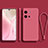 Custodia Silicone Ultra Sottile Morbida 360 Gradi Cover YK1 per Vivo X80 Lite 5G Rosa Caldo