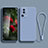Custodia Silicone Ultra Sottile Morbida 360 Gradi Cover YK2 per Xiaomi Mi 13 Lite 5G Grigio Lavanda