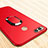 Custodia Silicone Ultra Sottile Morbida con Anello Supporto A01 per Huawei Honor 7X Rosso