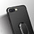 Custodia Silicone Ultra Sottile Morbida con Anello Supporto A02 per Apple iPhone 8 Plus Nero