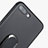 Custodia Silicone Ultra Sottile Morbida con Anello Supporto per Apple iPhone 7 Plus Nero