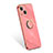 Custodia Silicone Ultra Sottile Morbida Cover con Anello Supporto per Apple iPhone 15 Plus