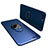 Custodia Silicone Ultra Sottile Morbida Cover con Anello Supporto per Huawei Honor V10 Blu