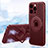 Custodia Silicone Ultra Sottile Morbida Cover con Mag-Safe Magnetic AC1 per Apple iPhone 14 Pro Rosso