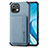 Custodia Silicone Ultra Sottile Morbida Cover con Magnetico A04 per Xiaomi Mi 11 Lite 5G NE Blu