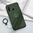 Custodia Silicone Ultra Sottile Morbida Cover con Magnetico Anello Supporto A01 per Huawei Enjoy 10 Plus Verde