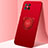 Custodia Silicone Ultra Sottile Morbida Cover con Magnetico Anello Supporto A01 per Huawei Nova 8 SE 5G Rosso