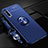 Custodia Silicone Ultra Sottile Morbida Cover con Magnetico Anello Supporto A01 per Huawei Y9s