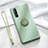 Custodia Silicone Ultra Sottile Morbida Cover con Magnetico Anello Supporto A01 per Oppo Reno3 Pro