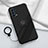 Custodia Silicone Ultra Sottile Morbida Cover con Magnetico Anello Supporto A01 per Oppo Reno5 Pro 5G Nero