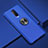 Custodia Silicone Ultra Sottile Morbida Cover con Magnetico Anello Supporto A01 per Oppo RX17 Pro Blu