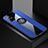 Custodia Silicone Ultra Sottile Morbida Cover con Magnetico Anello Supporto A01 per Samsung Galaxy A71 4G A715 Blu