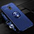 Custodia Silicone Ultra Sottile Morbida Cover con Magnetico Anello Supporto A01 per Xiaomi Redmi 8A Blu