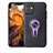 Custodia Silicone Ultra Sottile Morbida Cover con Magnetico Anello Supporto A02 per Apple iPhone 11 Viola