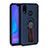 Custodia Silicone Ultra Sottile Morbida Cover con Magnetico Anello Supporto A02 per Huawei Nova 3e Blu