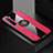 Custodia Silicone Ultra Sottile Morbida Cover con Magnetico Anello Supporto A02 per Oppo F15 Rosa Caldo