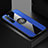 Custodia Silicone Ultra Sottile Morbida Cover con Magnetico Anello Supporto A02 per Oppo K7 5G Blu