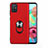 Custodia Silicone Ultra Sottile Morbida Cover con Magnetico Anello Supporto A02 per Samsung Galaxy A51 5G Rosso