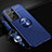 Custodia Silicone Ultra Sottile Morbida Cover con Magnetico Anello Supporto A02 per Samsung Galaxy S24 Ultra 5G Blu