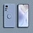 Custodia Silicone Ultra Sottile Morbida Cover con Magnetico Anello Supporto A02 per Xiaomi Mi 12X 5G Grigio Lavanda