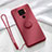 Custodia Silicone Ultra Sottile Morbida Cover con Magnetico Anello Supporto A03 per Huawei Nova 5z Rosso Rosa