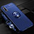 Custodia Silicone Ultra Sottile Morbida Cover con Magnetico Anello Supporto A03 per Huawei P Smart Z (2019) Blu