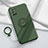 Custodia Silicone Ultra Sottile Morbida Cover con Magnetico Anello Supporto A03 per Oppo A72