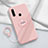 Custodia Silicone Ultra Sottile Morbida Cover con Magnetico Anello Supporto A03 per Oppo A8 Rosa