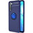 Custodia Silicone Ultra Sottile Morbida Cover con Magnetico Anello Supporto A03 per Oppo Reno3 Blu