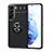 Custodia Silicone Ultra Sottile Morbida Cover con Magnetico Anello Supporto A03 per Samsung Galaxy S23 Plus 5G Nero