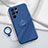 Custodia Silicone Ultra Sottile Morbida Cover con Magnetico Anello Supporto A03 per Samsung Galaxy S23 Ultra 5G Blu