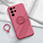 Custodia Silicone Ultra Sottile Morbida Cover con Magnetico Anello Supporto A03 per Samsung Galaxy S23 Ultra 5G Rosso