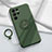 Custodia Silicone Ultra Sottile Morbida Cover con Magnetico Anello Supporto A03 per Samsung Galaxy S24 Ultra 5G Verde