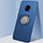 Custodia Silicone Ultra Sottile Morbida Cover con Magnetico Anello Supporto A03 per Vivo Nex 3S Blu