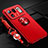 Custodia Silicone Ultra Sottile Morbida Cover con Magnetico Anello Supporto A03 per Xiaomi Mi 11 Ultra 5G Rosso