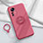 Custodia Silicone Ultra Sottile Morbida Cover con Magnetico Anello Supporto A03 per Xiaomi Mi 12 Pro 5G Rosso