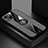 Custodia Silicone Ultra Sottile Morbida Cover con Magnetico Anello Supporto A04 per Apple iPhone 13 Mini Grigio