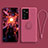 Custodia Silicone Ultra Sottile Morbida Cover con Magnetico Anello Supporto A04 per Samsung Galaxy S22 Ultra 5G Rosso Rosa