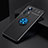 Custodia Silicone Ultra Sottile Morbida Cover con Magnetico Anello Supporto A04 per Xiaomi Mi 12S 5G Blu e Nero