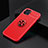 Custodia Silicone Ultra Sottile Morbida Cover con Magnetico Anello Supporto A05 per Apple iPhone 13