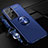 Custodia Silicone Ultra Sottile Morbida Cover con Magnetico Anello Supporto A05 per Samsung Galaxy S24 Ultra 5G Blu