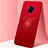 Custodia Silicone Ultra Sottile Morbida Cover con Magnetico Anello Supporto A05 per Vivo Nex 3 Rosso