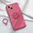 Custodia Silicone Ultra Sottile Morbida Cover con Magnetico Anello Supporto A06 per Apple iPhone 13 Mini