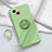 Custodia Silicone Ultra Sottile Morbida Cover con Magnetico Anello Supporto A06 per Apple iPhone 13 Mini Verde