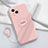 Custodia Silicone Ultra Sottile Morbida Cover con Magnetico Anello Supporto A06 per Apple iPhone 13 Rosa